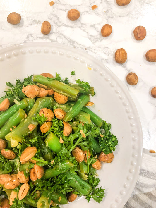 Smashed Lemon Sumac Green Beans (Vegan, GF)