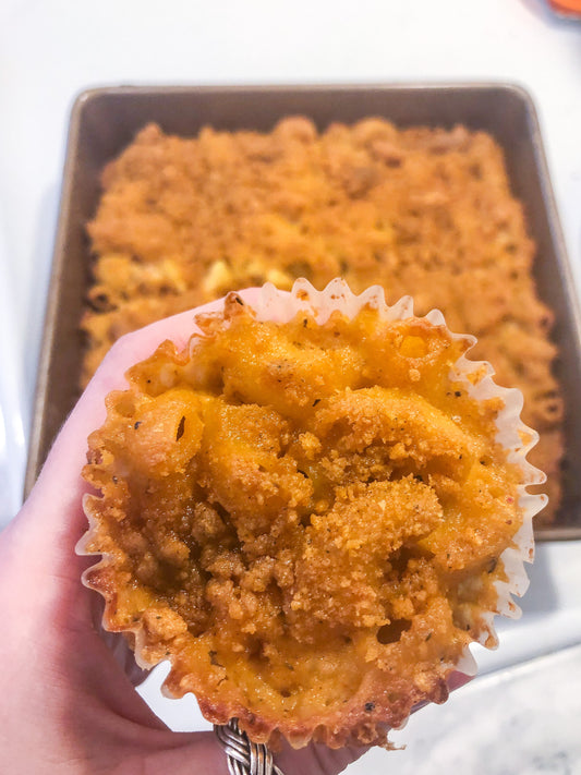 Rich & Creamy Baked Macaroni Cups (nut-free, vegan, gluten free)
