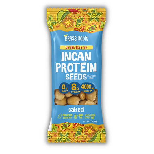 Semillas de proteína inca orgánicas saladas - Bolsa para llevar de 1 oz