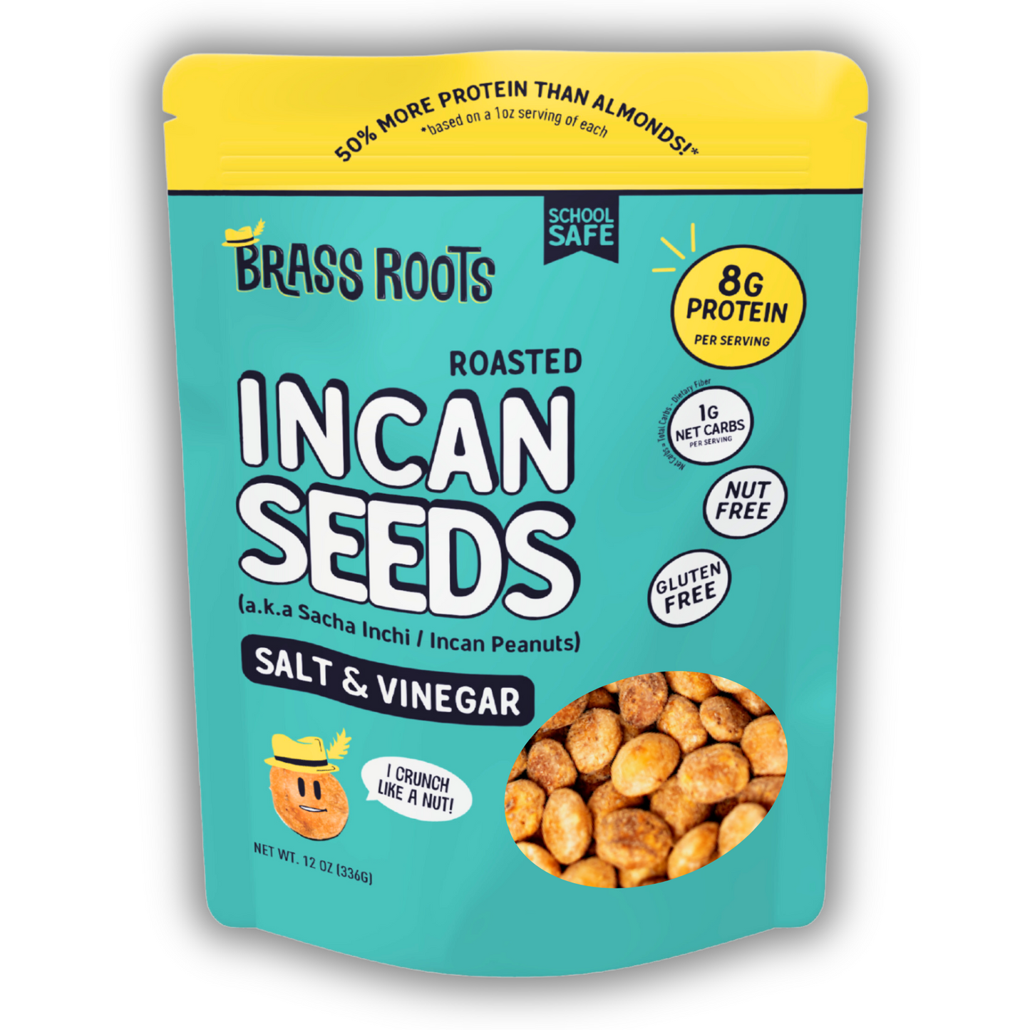 Salt & Vinegar - Roasted Sacha Inchi - Incan Seeds  [12oz bag]