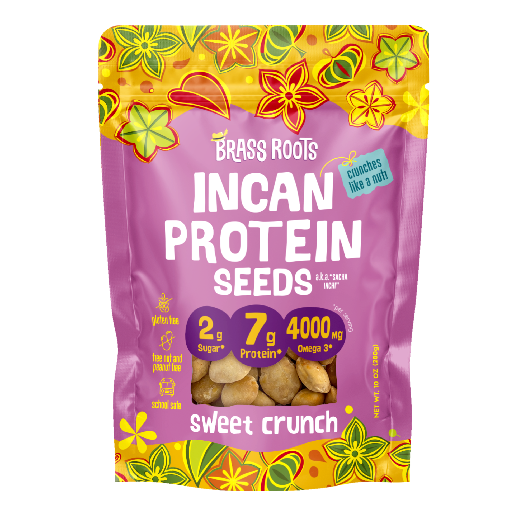 Sweet Crunch Incan Seeds 10oz | Organic Grab n Go | Brass Roots