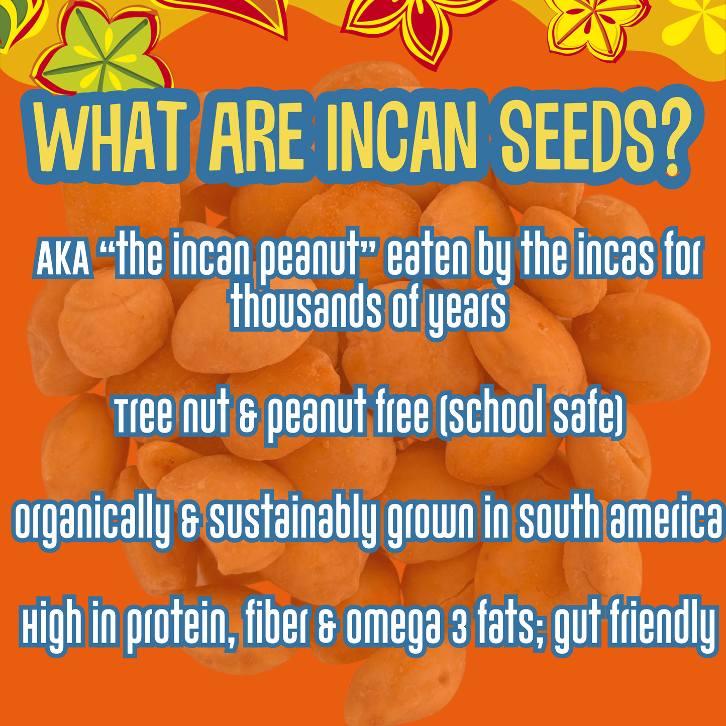 Semillas de proteína inca orgánicas Sweet Heat - Bolsa para llevar de 1 oz
