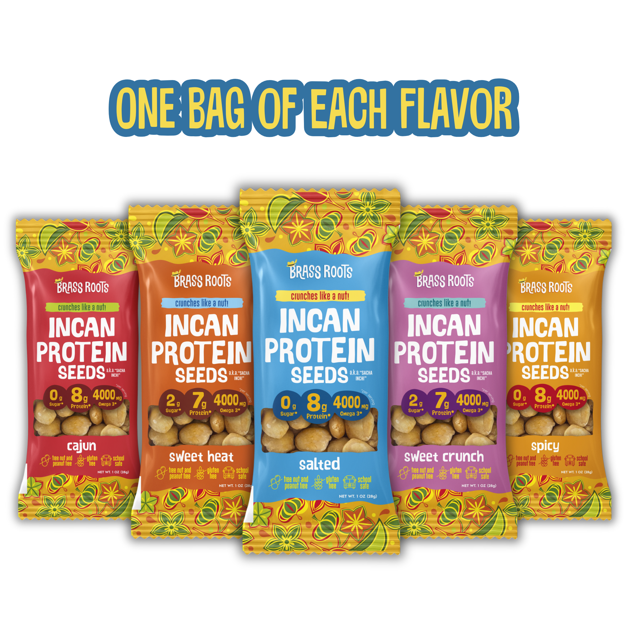 Organic Incan Protein Seeds - 1 oz Variety Pack (5 Pack)  - Samples