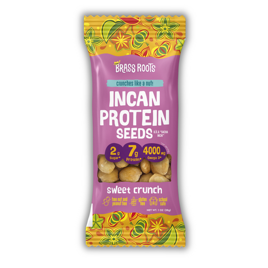 Semillas de proteína inca orgánicas Sweet Crunch - Bolsa de 1 oz para llevar (paquetes de 6 y 12)