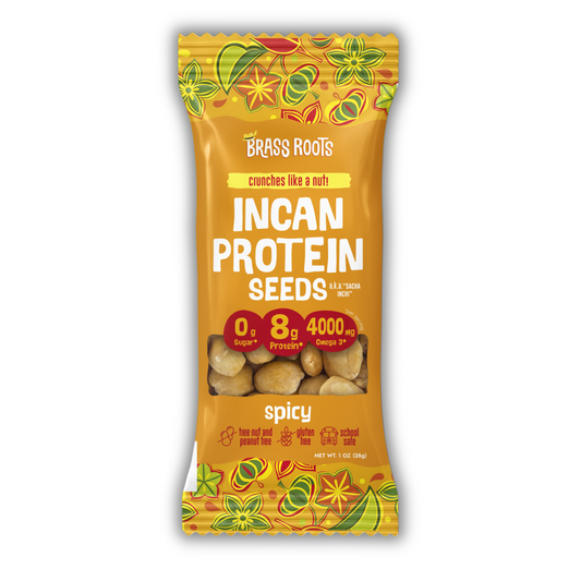 Semillas de proteína inca orgánicas picantes - Bolsa de 1 oz para llevar (paquetes de 6 y 12)