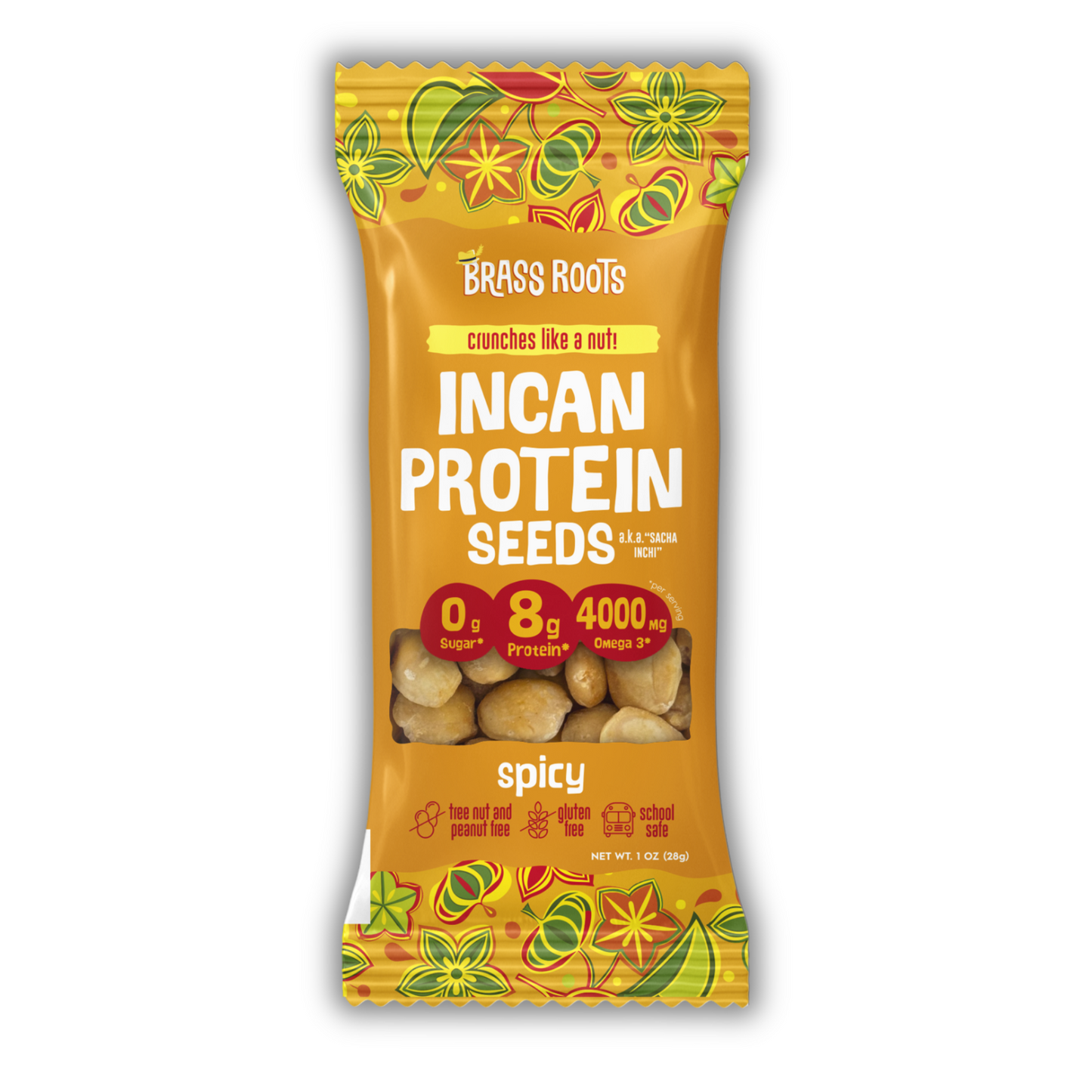 Spicy Organic Incan Protein Seeds - 1 oz Grab n Go Bag (6 & 12 Packs)