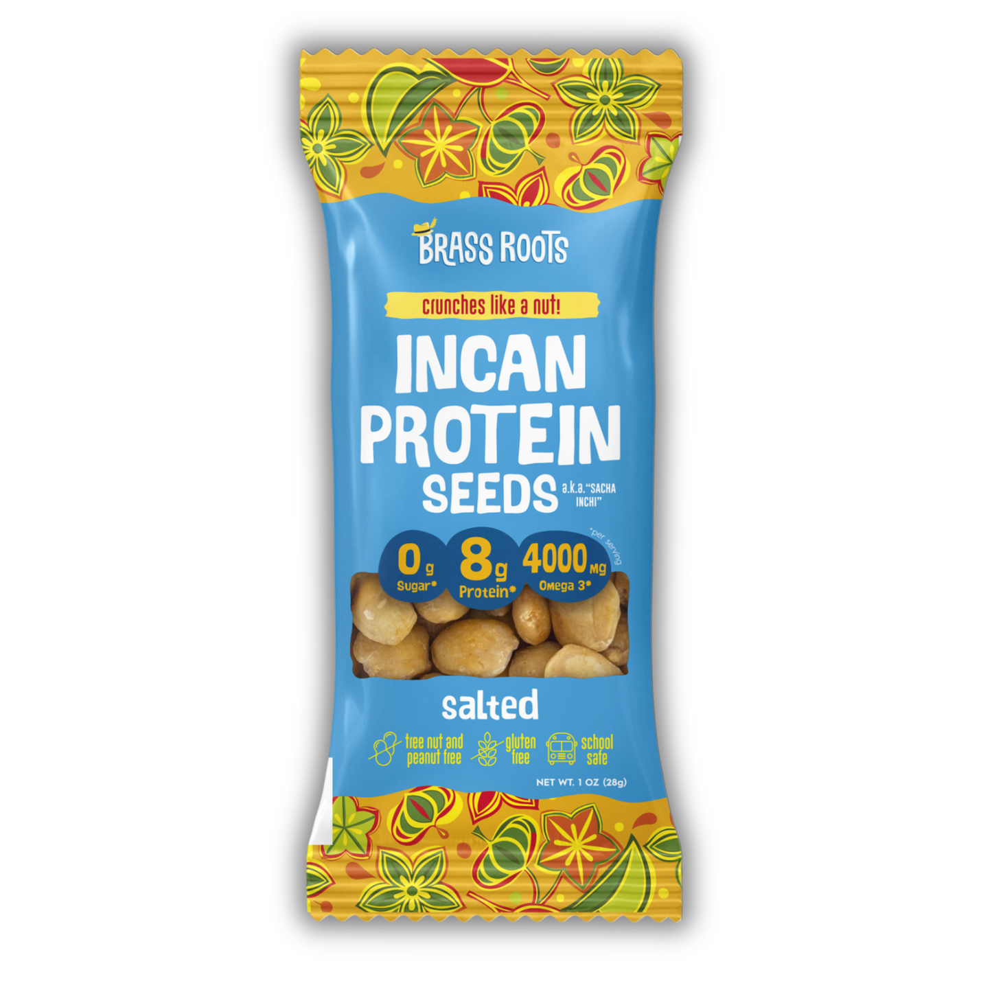 Salted Organic Incan Protein Seeds - 1 oz Grab n Go Bag (6 & 12 Packs)