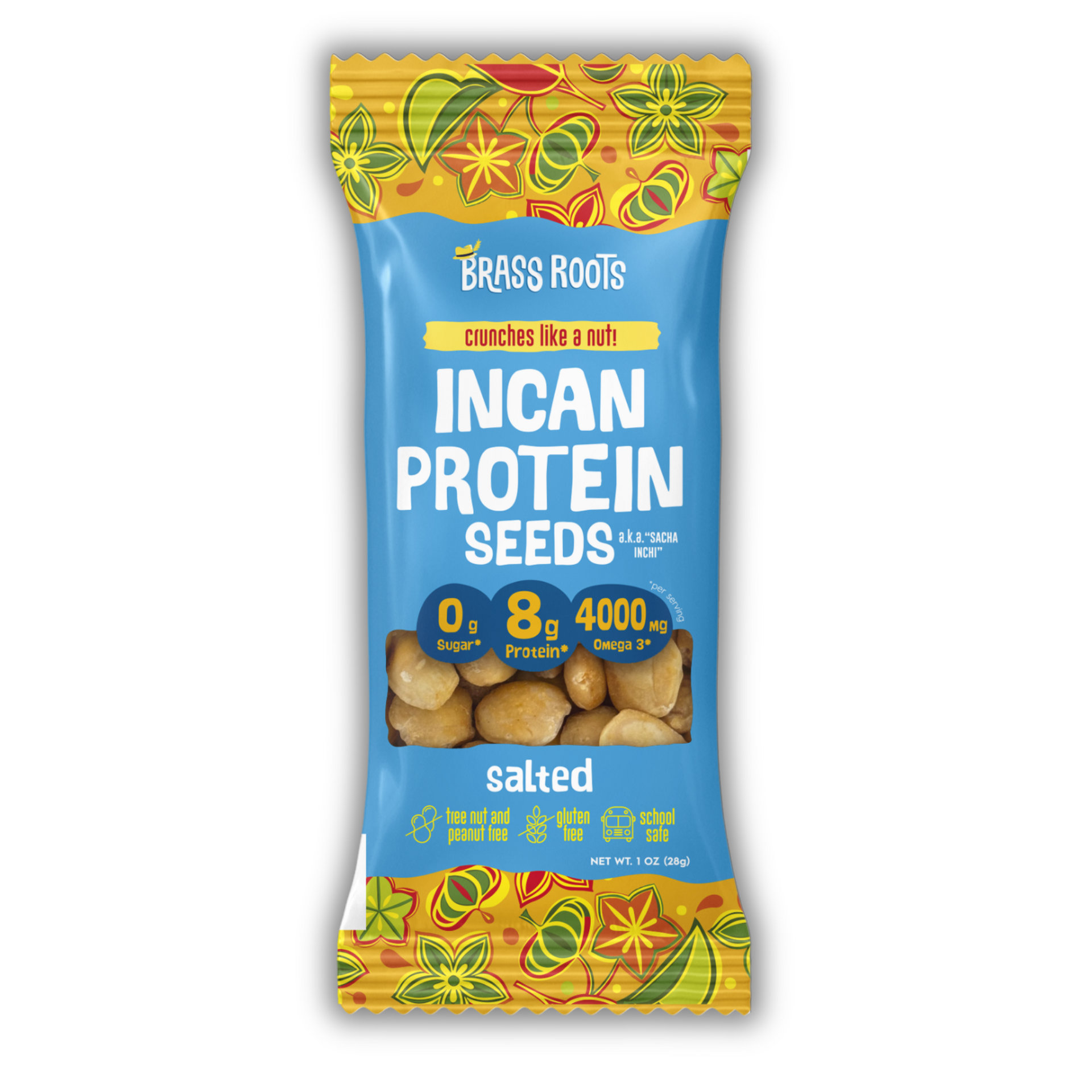 Salted Incan Seeds 1oz | Organic Grab n Go | Brass Roots