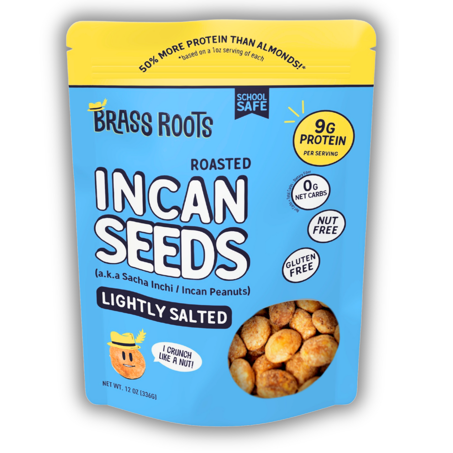 Lightly Salted - Roasted Sacha Inchi- Incan Seeds  [12oz bag]