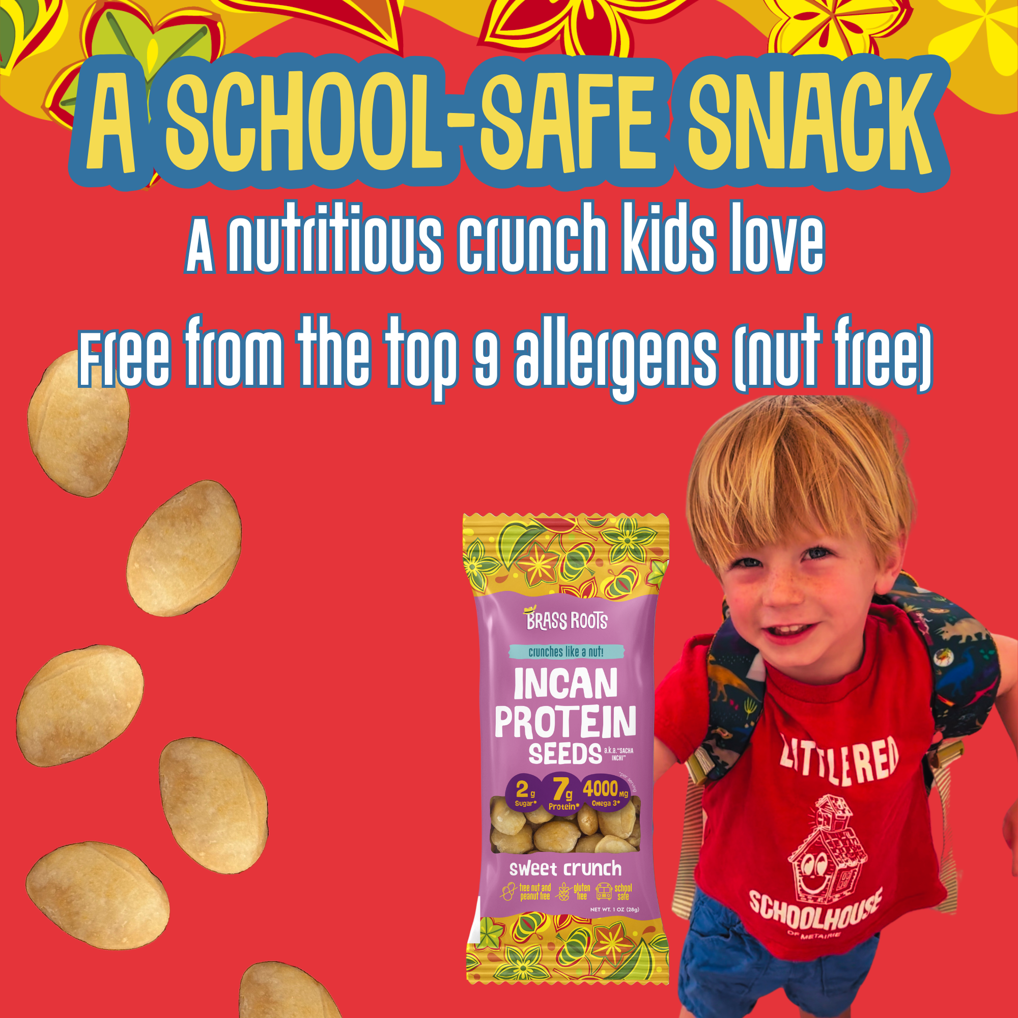 Semillas de proteína inca orgánicas cajún - Paquete de refrigerio de 10 oz