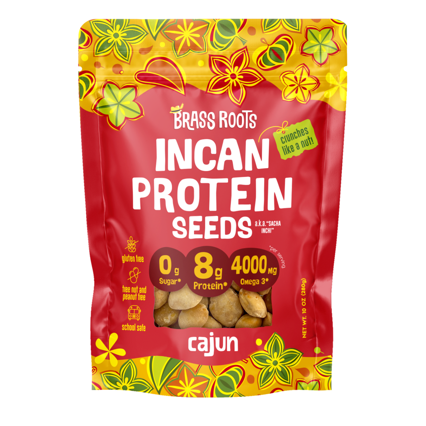 Cajun Organic Incan Protein Seeds - 10 oz Snack Pack