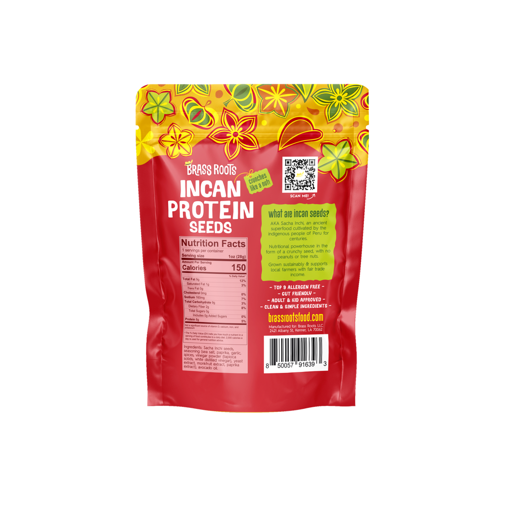 Semillas de proteína inca orgánicas cajún - Paquete de refrigerio de 10 oz