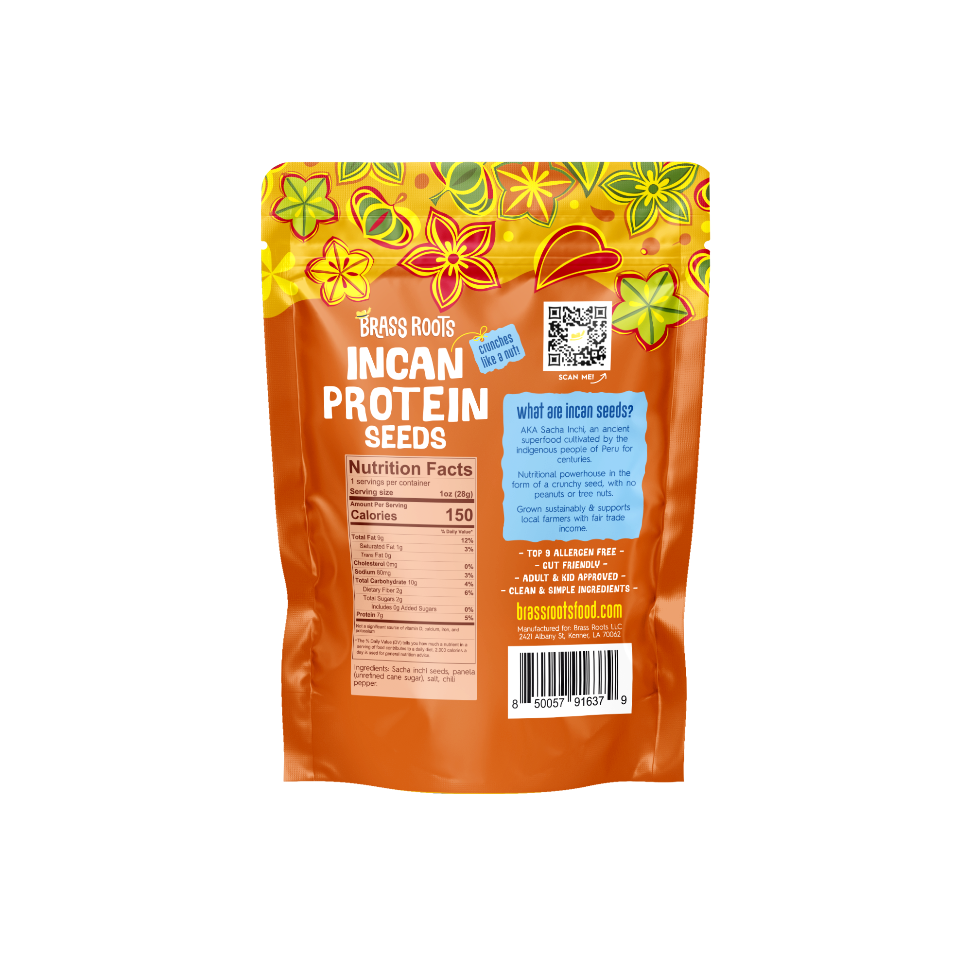 Semillas de proteína inca orgánicas Sweet Heat - Paquete de refrigerio de 10 oz