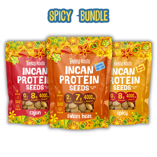 Spicy Bundle 10 oz - Organic Incan Protein Seeds Snack Pack