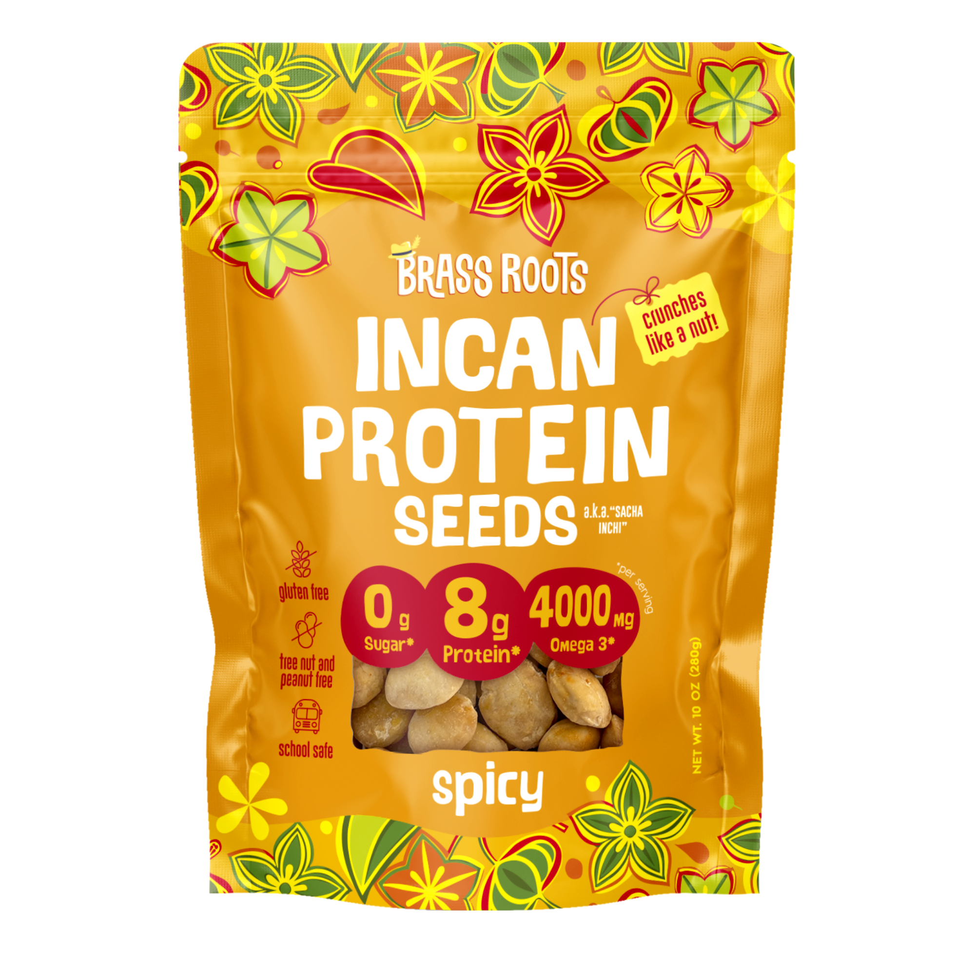 Semillas de proteína inca orgánicas picantes - Paquete de refrigerio de 10 oz