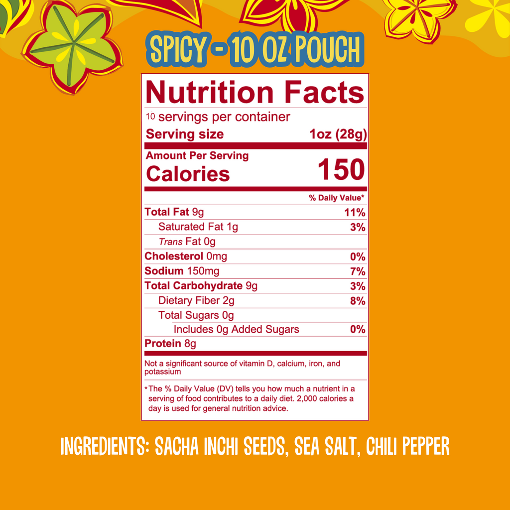 Paquete picante de 10 oz - Semillas de proteína orgánicas incas