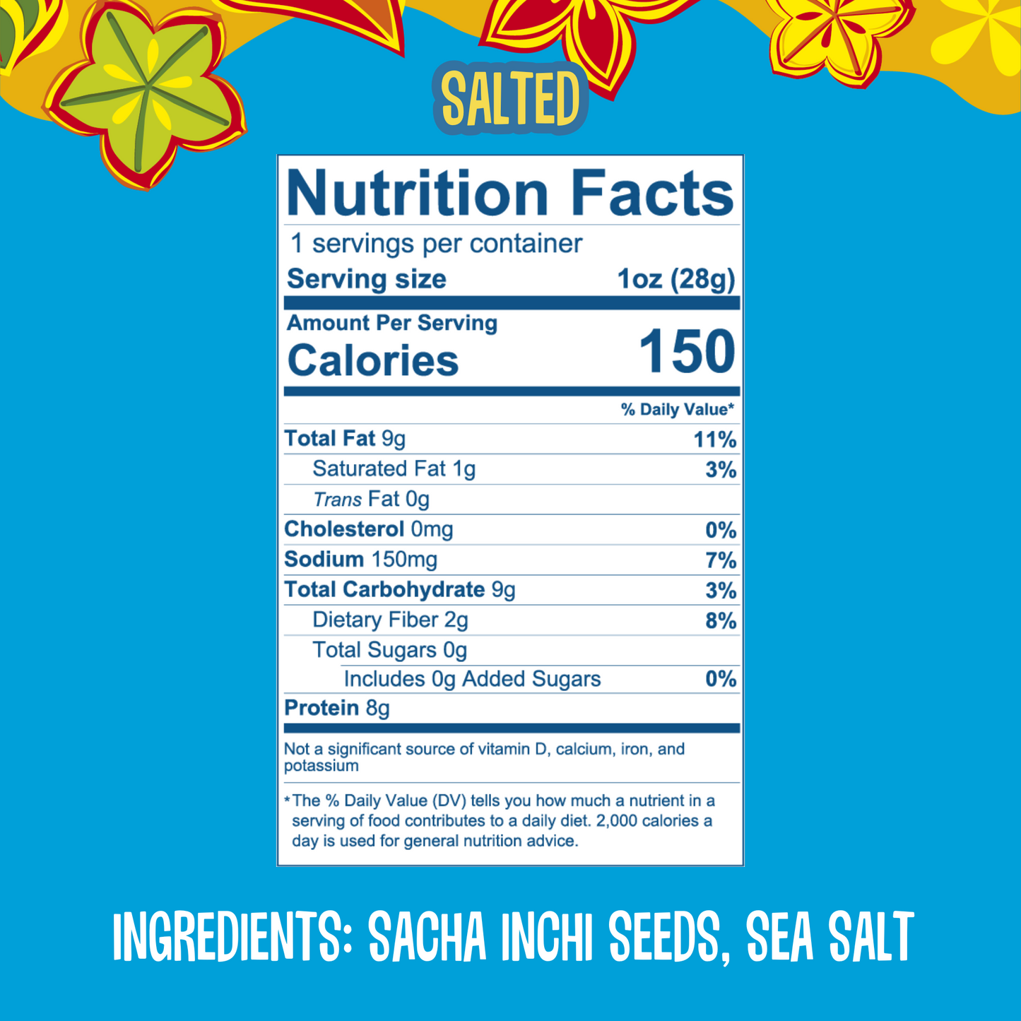 Salted Organic Incan Protein Seeds - 1 oz Grab n Go Bag (6 & 12 Packs)