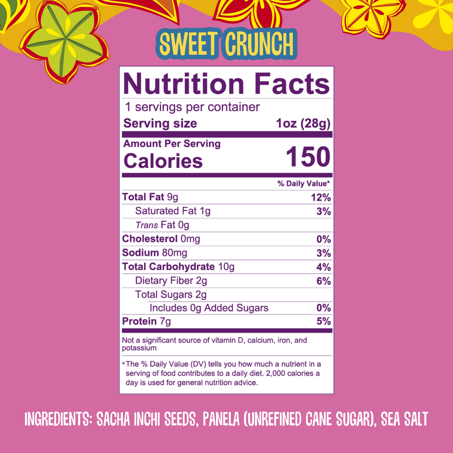 Sweet Crunch Organic Incan Protein Seeds - 1 oz Grab n Go Bag  (6 & 12 Packs)