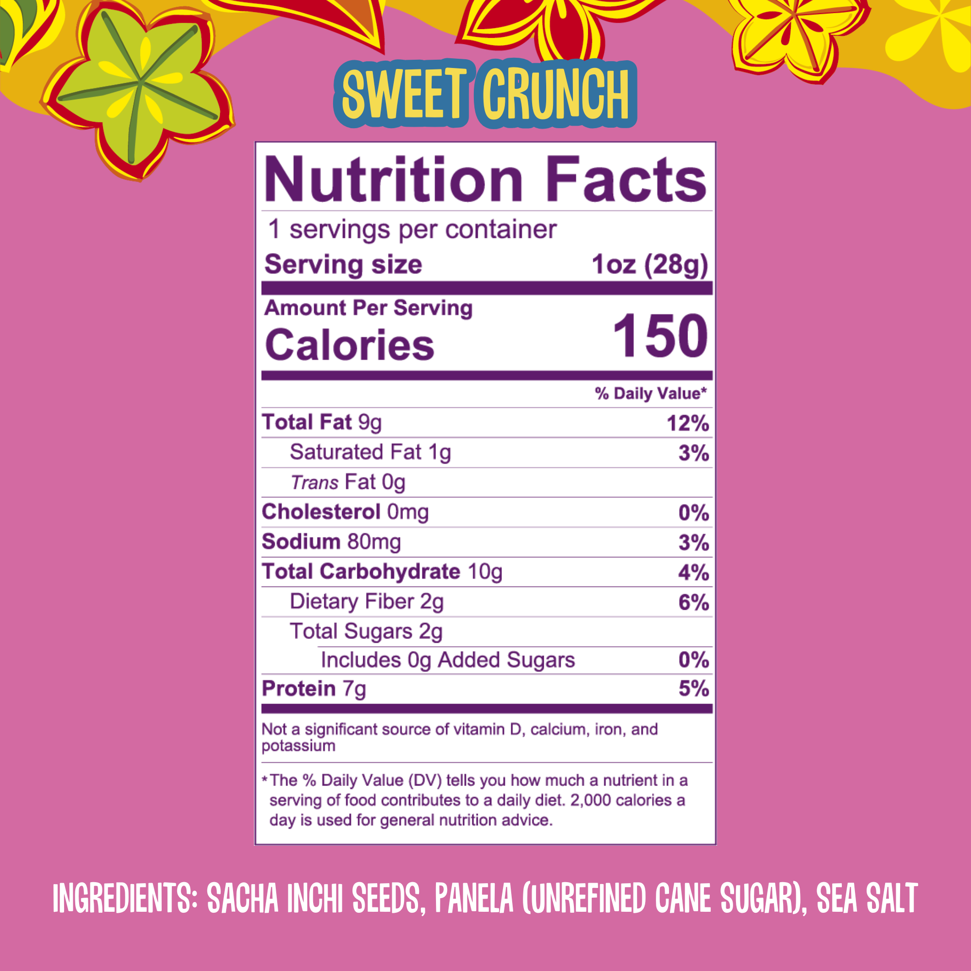 Sweet Crunch Organic Incan Protein Seeds - 1 oz Grab n Go Bag  (6 & 12 Packs)