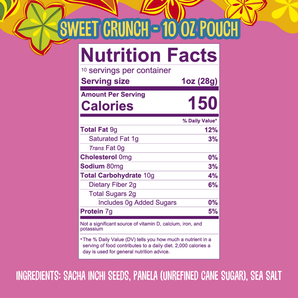 Paquete de sabor de 10 oz - Paquete de refrigerio de semillas de proteína inca orgánica