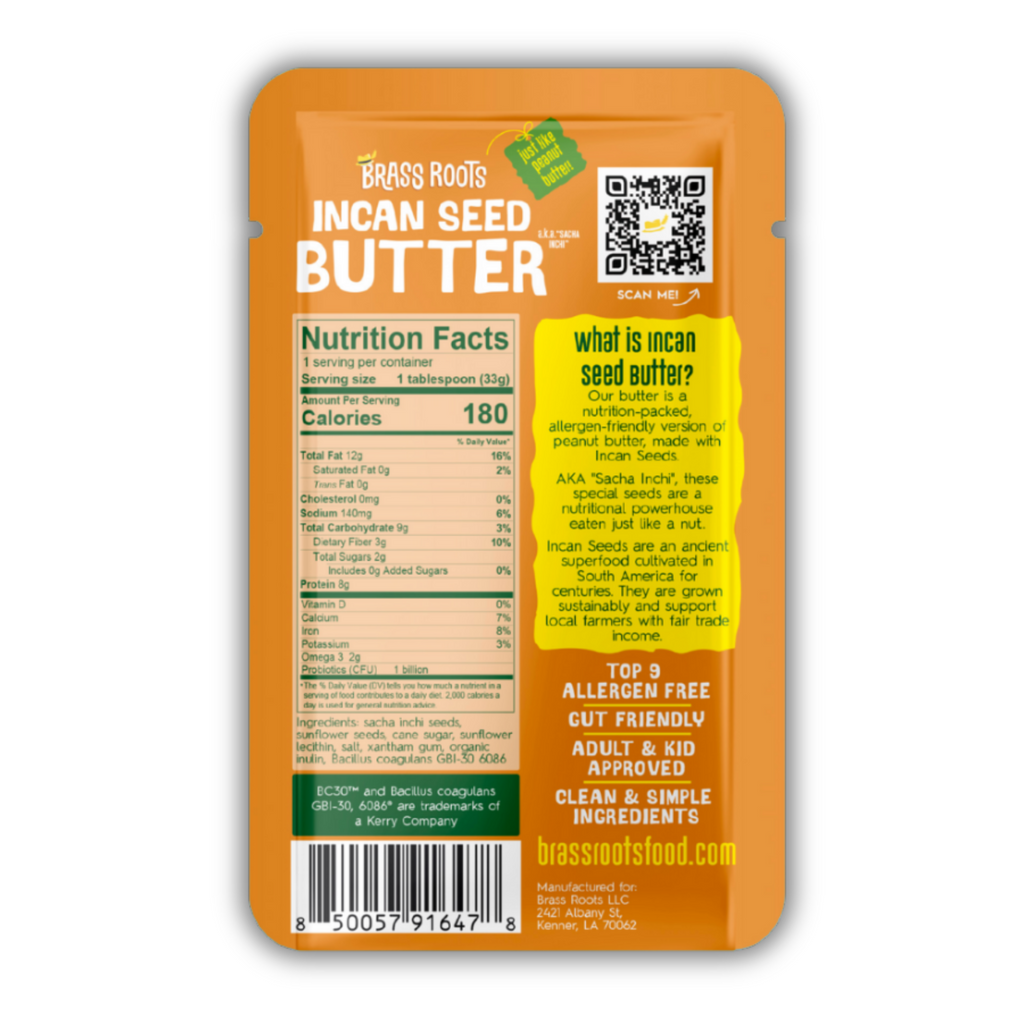 Incan Seed Butter - Single Serving Grab n Go (10 pack)