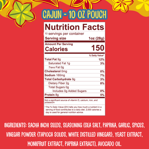 Cajun Organic Incan Protein Seeds - 10 oz Snack Pack