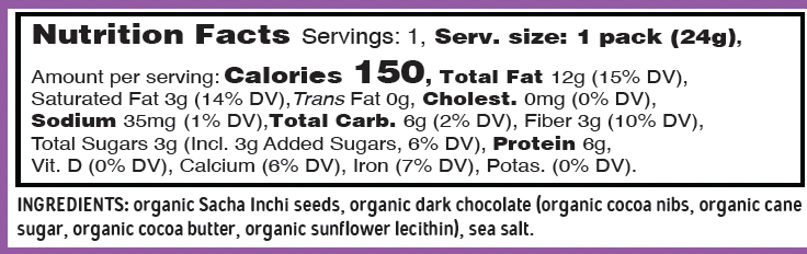 Dark Chocolate Coated Protein Seeds .86 oz - 6 Pack