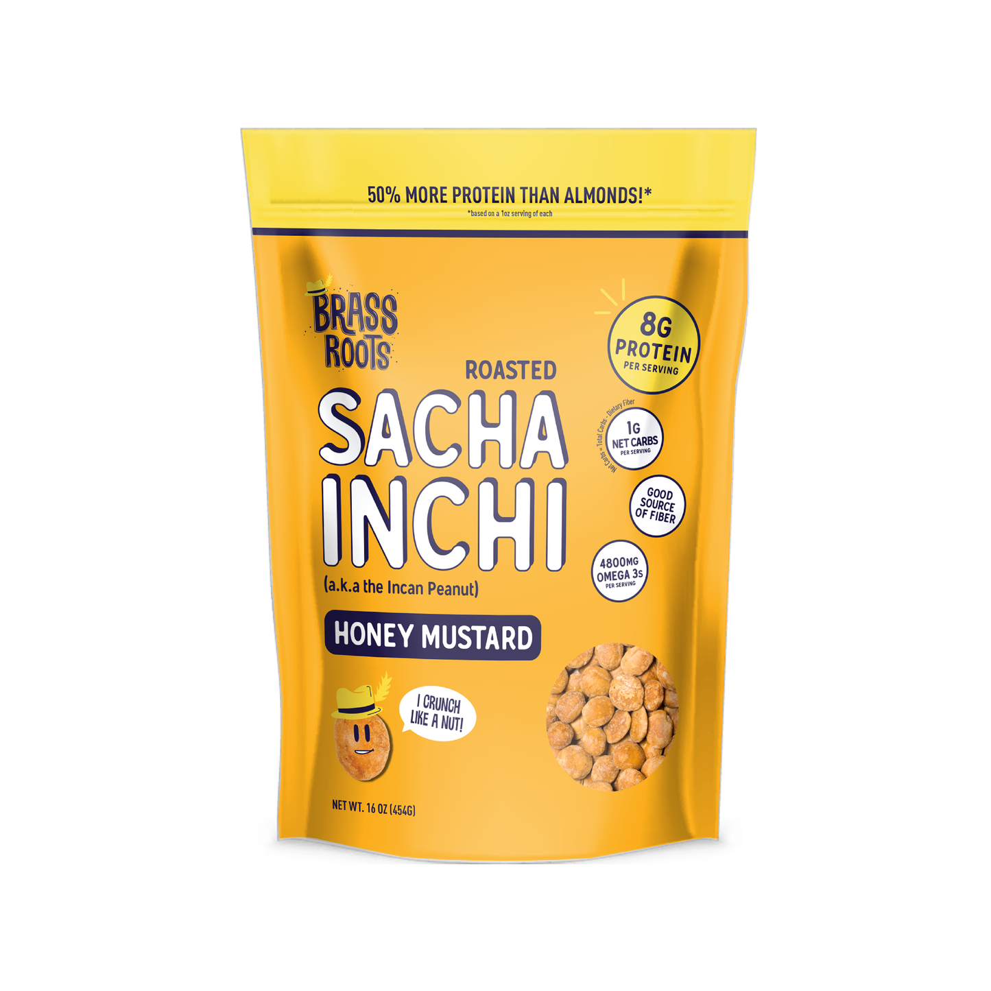 Roasted Sacha Inchi - Honey Mustard [16oz bag]