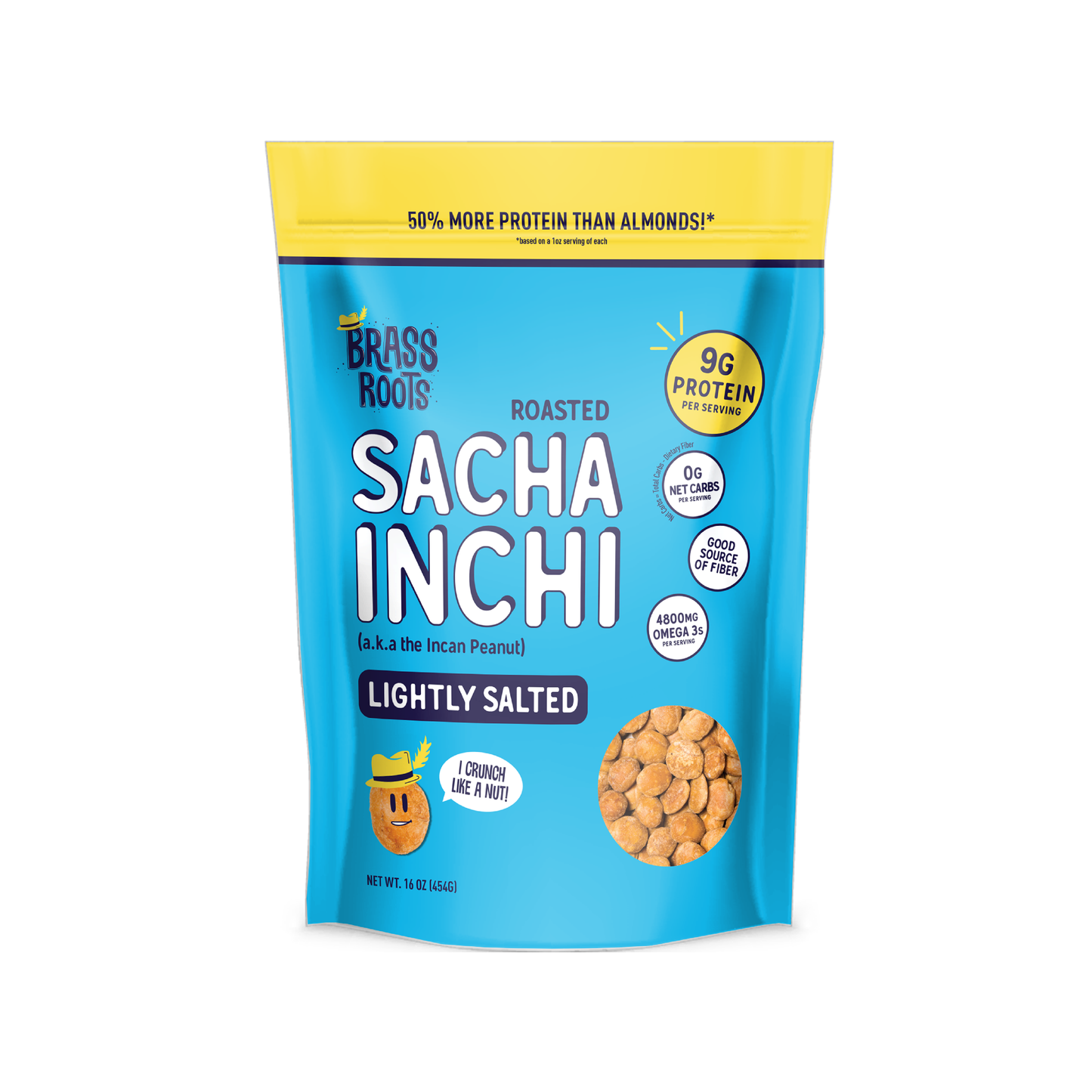 Roasted Sacha Inchi - Lightly Salted [16oz bag]