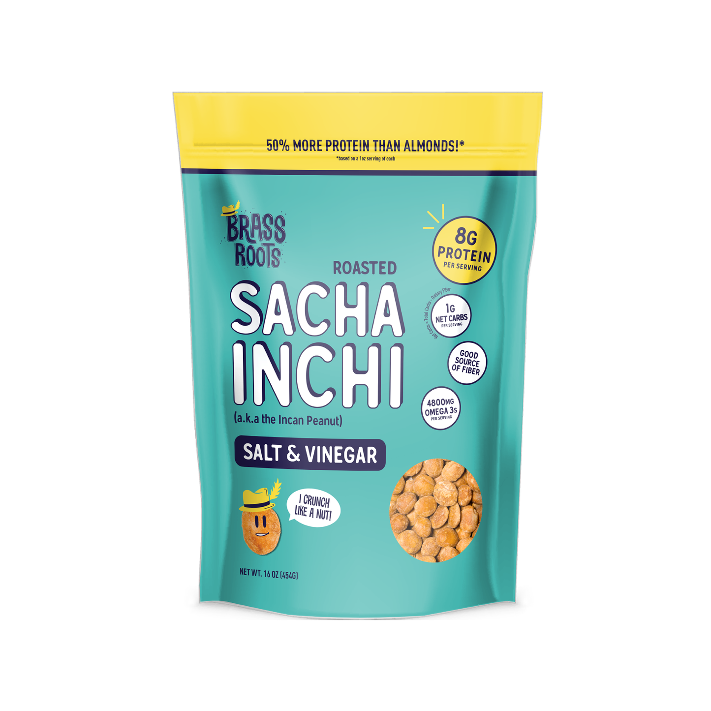 Roasted Sacha Inchi - Salt & Vinegar [16oz bag]
